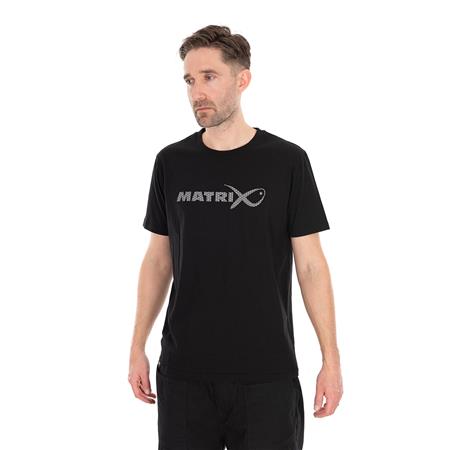 HERRE T-SHIRT MED KORTE ÆRMER FOX MATRIX LARGE FADE T-SHIRT BLACK/GREY - SORT