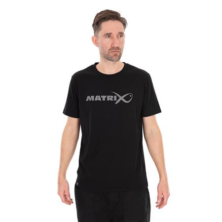 Herre T-Shirt Med Korte Ærmer Fox Matrix Large Fade T-Shirt Black/Grey - Sort