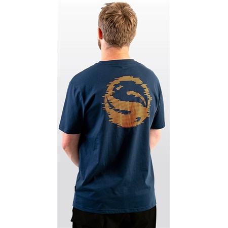 HERRE T-SHIRT MED KORTE ÆRMER GURU GLITCH TEE - MARINEBLÅ