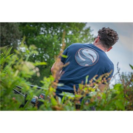 HERRE T-SHIRT MED KORTE ÆRMER GURU INTERSECT TEE - MARINEBLÅ