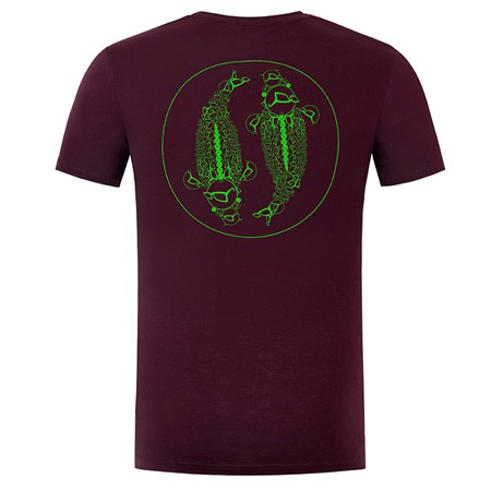 Herre T-Shirt Med Korte Ærmer Korda Mandala - Bordeaux