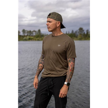HERRE T-SHIRT MED KORTE ÆRMER KORDA ONE LINER TEE - OLIVEN