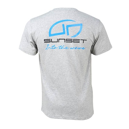 HERRE T-SHIRT MED KORTE ÆRMER SUNSET TEE SHIRT - LYS GRÅ MELERET