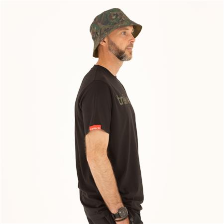 HERRE T-SHIRT MED KORTE ÆRMER TRAKKER CR LOGO T-SHIRT BLACK CAMO - SORT