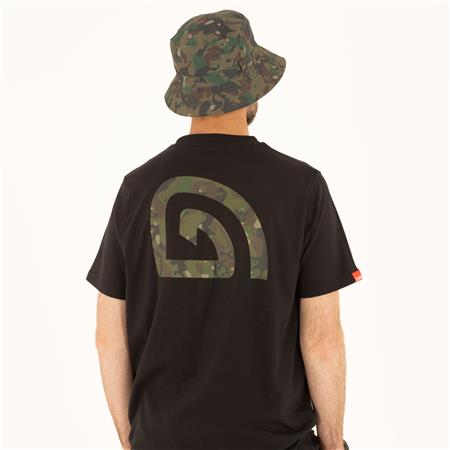 HERRE T-SHIRT MED KORTE ÆRMER TRAKKER CR LOGO T-SHIRT BLACK CAMO - SORT