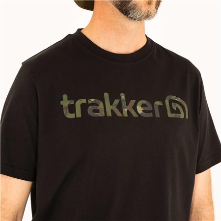 HERRE T-SHIRT MED KORTE ÆRMER TRAKKER CR LOGO T-SHIRT BLACK CAMO - SORT