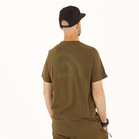 HERRE T-SHIRT MED KORTE ÆRMER TRAKKER CR LOGO T-SHIRT - KAKI