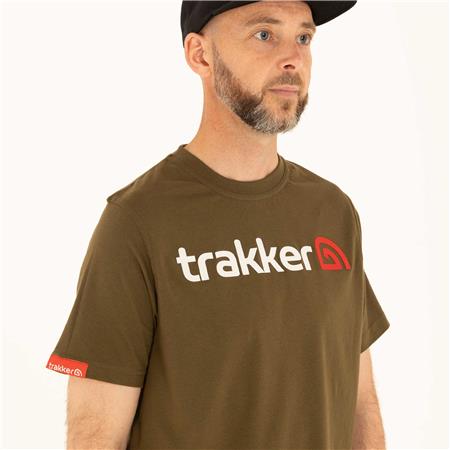 HERRE T-SHIRT MED KORTE ÆRMER TRAKKER CR LOGO T-SHIRT - KAKI