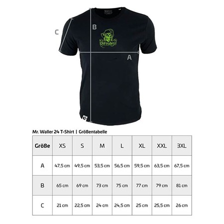 HERRE T-SHIRT MED KORTE ÆRMER ZECK MR. WALLER T-SHIRT - SORT