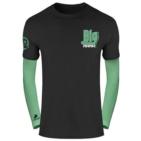 Herre T-Shirt Med Lange Ærmer Hot Spot Design Big Mama - Sort/Grøn