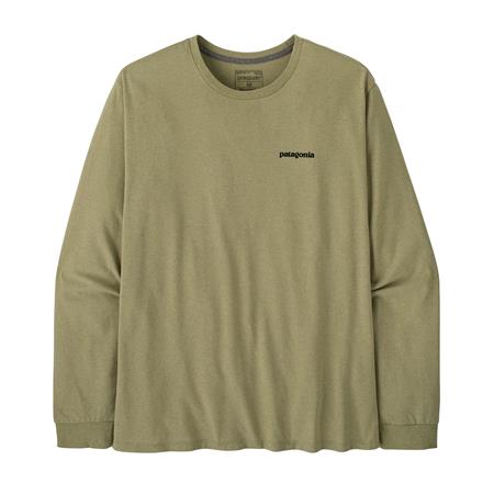 HERRE T-SHIRT MED LANGE ÆRMER PATAGONIA MEN'S LONG-SLEEVED HOME WATER TROUT RESPONSIBILI-TEE - GUMTREE GRØN