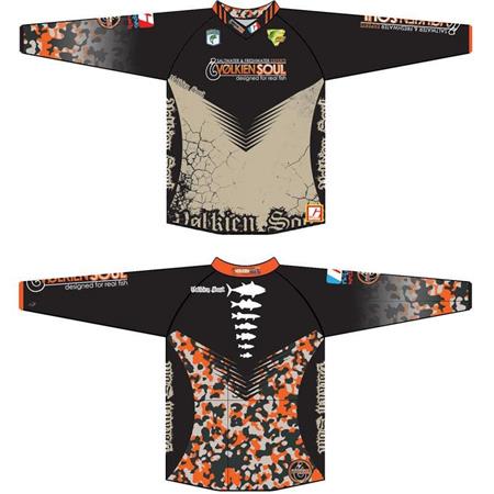 Herre T-Shirt Med Lange Ærmer Volkien - Orange Camouflage