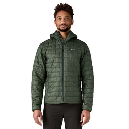 HERREDUNJAKKE PATAGONIA NANO PUFF FITZ ROY TROUT HOODY - OLD GROWTH GREEN