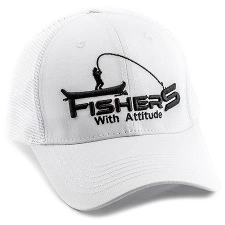 HERREN-CAP FISHXPLORER FISHER WITH ATTITUDE - WEIß