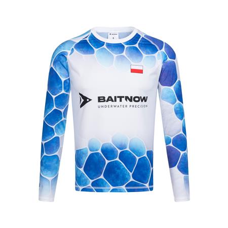 Herren Langarm-T-Shirt Baitnow Competition T-Shirt - Weiß