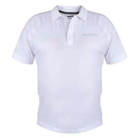 Herren Polo - Weiss Shimano Wear Short Sleeve Polo - Blanc