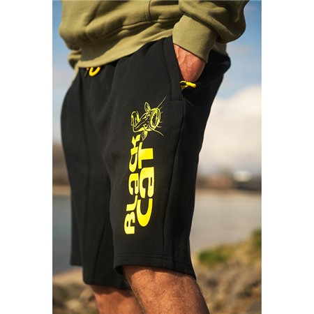 HERREN SHORT BLACK CAT JOGGER SHORTS - NOIR