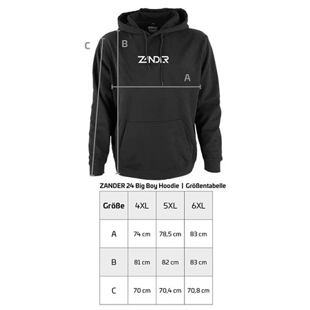 HERREN-SWEAT ZECK ZANDER BIG BOY HOODIE - SCHWARZ