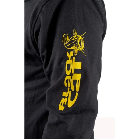 HERREN SWEATSHIRT BLACK CAT BLACK HOODY - NOIR