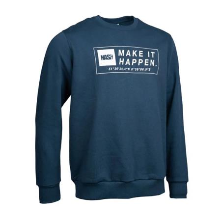 Herren Sweatshirt Nash Make It Happen Coordinates Jumper - Navy