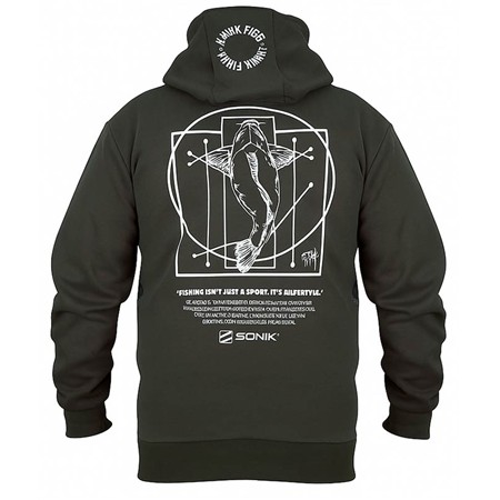 HERREN-SWEATSHIRT SONIK BY THINK FISHY ART - KHAKI