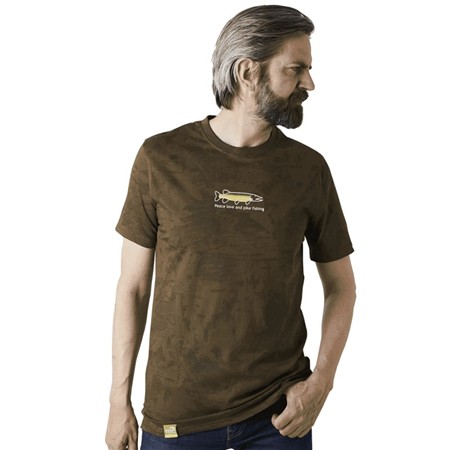HERREN T-SHIRT KURZÄRMELIG GEOFF ANDERSON ORGANIC PEACE PIKE - LEAF