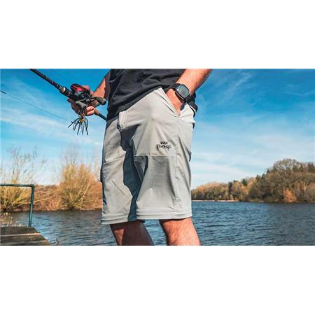 HERRENHOSE FOX RAGE ZIP-OFF SHORTS - GRIS