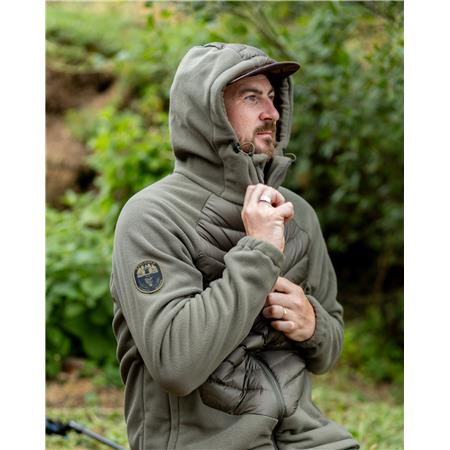 HERRENJACKE - GRÜN FOX EXPLORER FLEECE HOODED JACKET - VERT