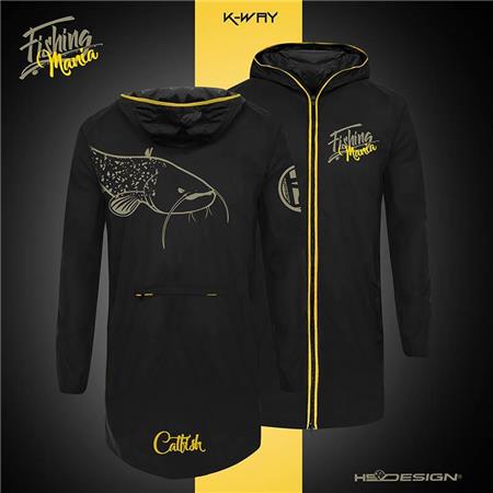 HERRENJACKE HOT SPOT DESIGN K-WAY CATFISHING MANIA - SCHWARZ