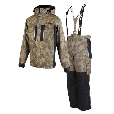 Herrenjacke Und -Latzhose Dam Xtherm2 Pro Winter Suit Breathable - Black/Camo