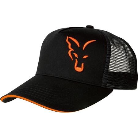 Herrenkappe Fox Black & Orange Trucker Cap Schwarz
