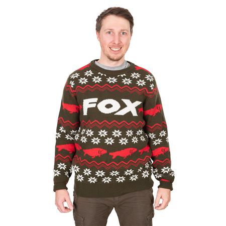 HERRENPULLOVER FOX XMAS JUMPER - KHAKI