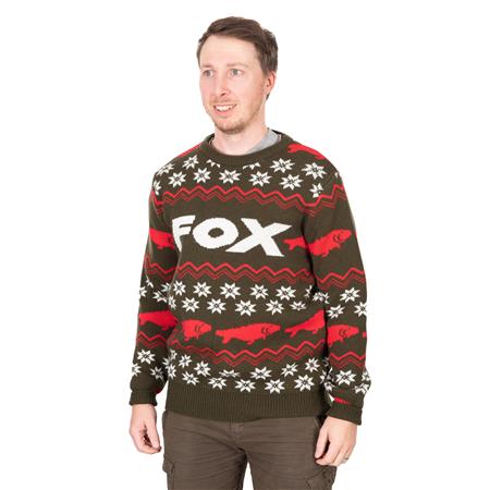HERRENPULLOVER FOX XMAS JUMPER - KHAKI
