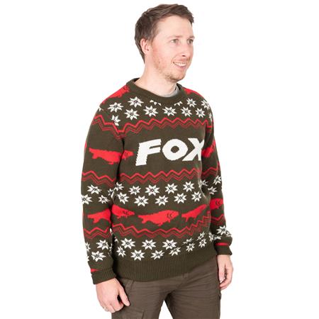 HERRENPULLOVER FOX XMAS JUMPER - KHAKI