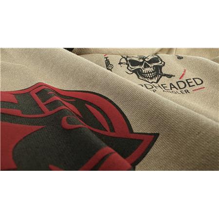 HERRENSWEATSHIRT HOT SPOT DESIGN HOODIE HARDHEADED - BEIGE