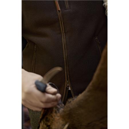 HERRENWESTE HARKILA SANDHEM SHERPA - DEMITASSE BROWN
