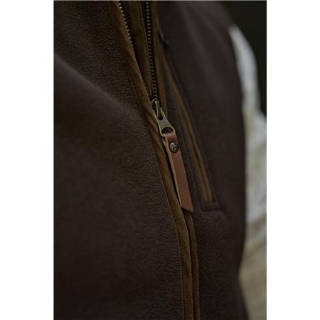 HERRENWESTE HARKILA SANDHEM SHERPA - DEMITASSE BROWN