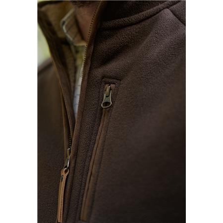 HERRENWESTE HARKILA SANDHEM SHERPA - DEMITASSE BROWN