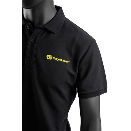 HERREPOLO MED KORTE ÆRMER RIDGE MONKEY APEAREL LIGHTWEIGHT CLASSIC POLO SHIRT - SORT