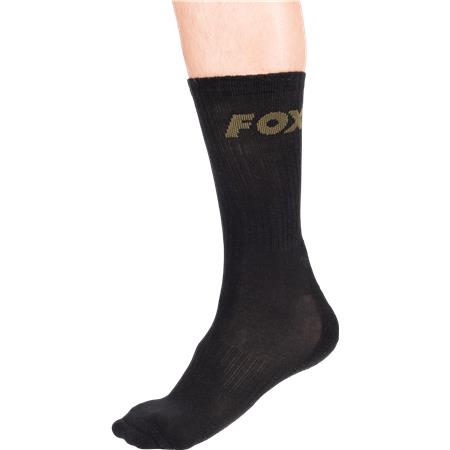 HERRESOKKER FOX BLACK SOCKS 3-PACK - SORT