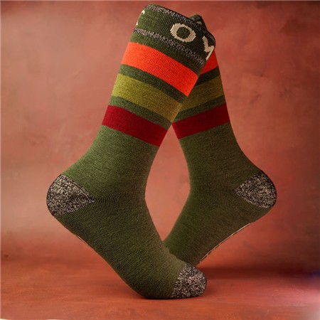 Herresokker One More Cast Primrose Heel Merino - Khaki