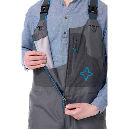 HERREVADERS AAVA TYRSKY BIB & BRACE TROUSERS - GRÅ
