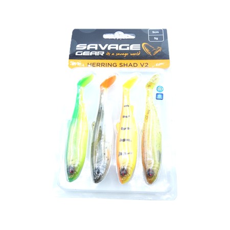 Herring Shad V2 9 Cm 5 Gr Par 4 Savage Gear - Color Mix
