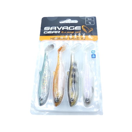 Herring Shad V2 9 Cm 5 Gr Par 4 Savage Gear - Color Mix