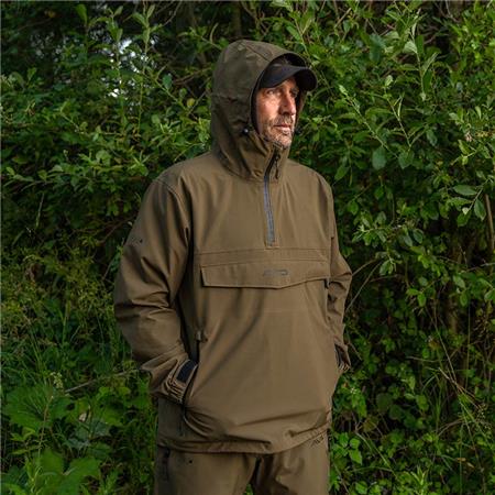 HERRJACKA AVID CARP HYDRO-FORCE 20K PULLOVER JACKET - KAKI
