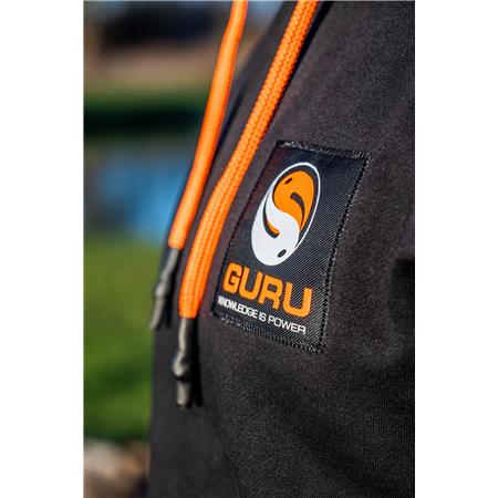 HOODIE VOOR HEREN GURU BLACK PATCH HOODIE - ZWART