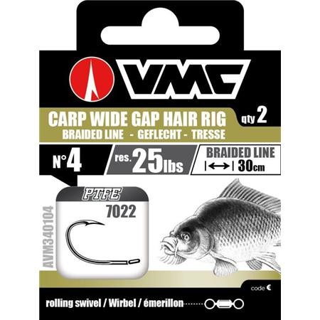 Hook To Nylon Vmc 7022 Carp Wide Gap Hair Rig