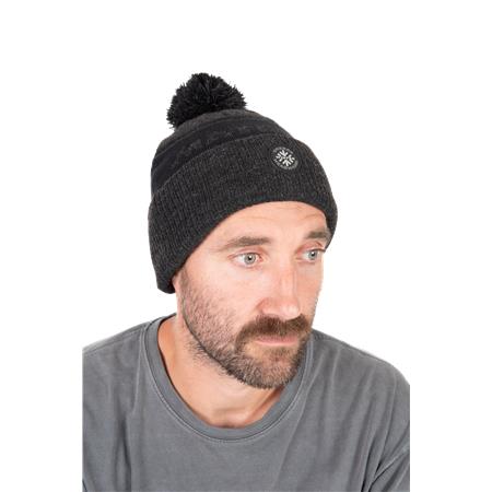 Hue Fox Matrix Grey Sherpa Bobble Hat - Grå