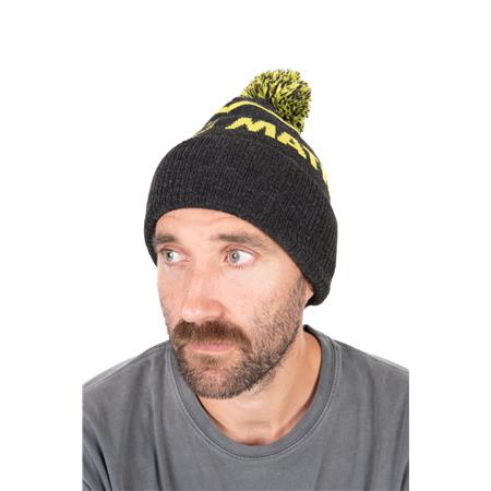 HUE FOX MATRIX LIME & GREY BOBBLE HAT - GRÅ