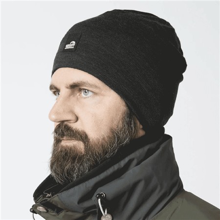 HUE GEOFF ANDERSON WIZWOOL 350 HOOD - SORT